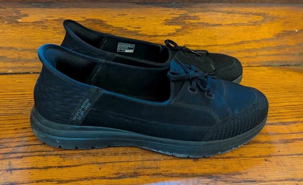 Skechers Women's Slip-ins On The Go Flex Top Notch Blk Shoes Size 11